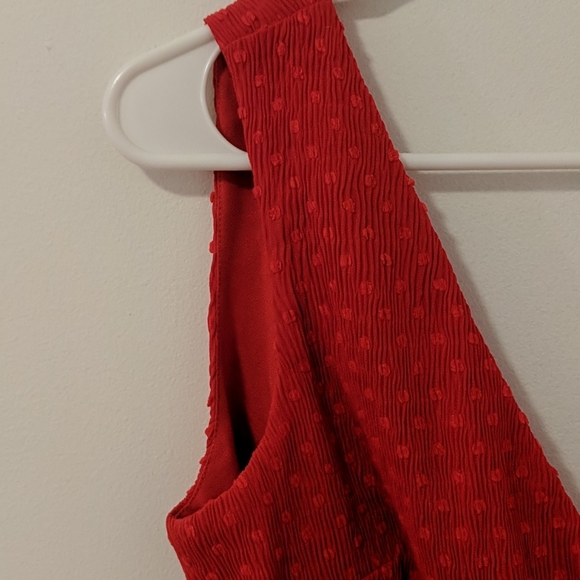 NBD Revolve Red V-neck Romper - Picture 3 of 10